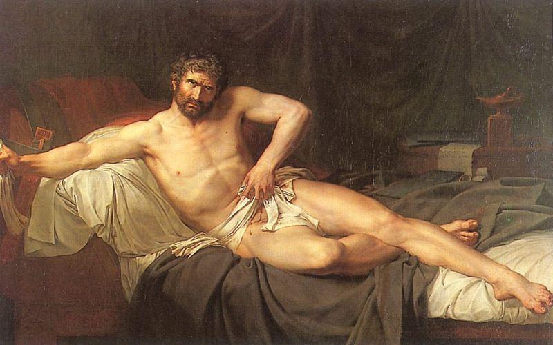 Lethiere, Guillaume Guillon The Death of Cato of Utica oil painting image